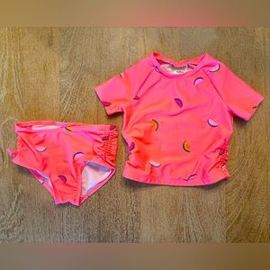 Carter’s Melon Bikini Bottom and Rashguard Top